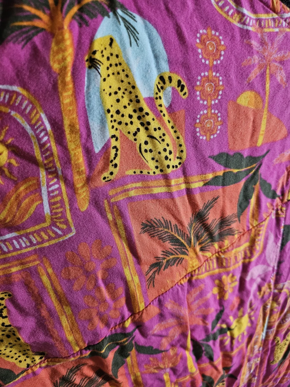 Bright Pink Tropical  Jumper